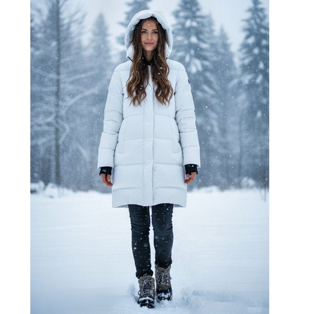 Moose Knuckles Blue River Parka - Power Puff White Women's Size Small, NWOT